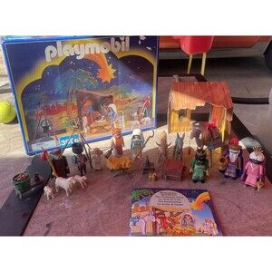Playmobil Christmas Nativity 3996 & 3997 Wise Men Kings Sets Parts Lot & Book